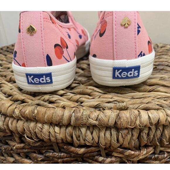 Keds x Kate Spade Womens Size 9 Pink Cherry Print Casual Shoes Slip On Canvas 9 - Picture 8 of 8